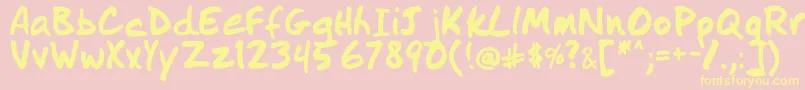 IDidThis Font – Yellow Fonts on Pink Background