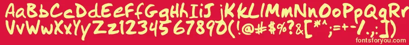 IDidThis Font – Yellow Fonts on Red Background