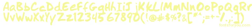 Шрифт IDidThis – жёлтые шрифты на белом фоне