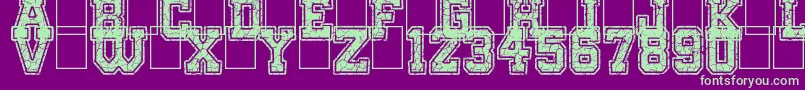 OnlyTheStrong Font – Green Fonts on Purple Background