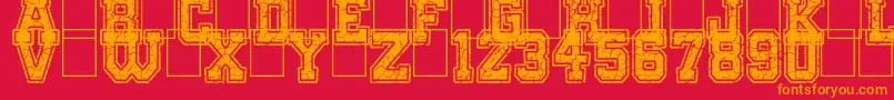 OnlyTheStrong Font – Orange Fonts on Red Background