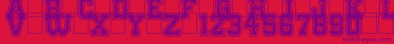 OnlyTheStrong Font – Purple Fonts on Red Background