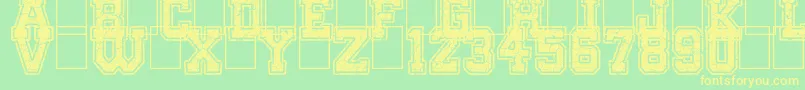 OnlyTheStrong Font – Yellow Fonts on Green Background