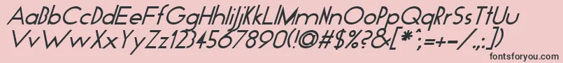 GeoItalic Font – Black Fonts on Pink Background