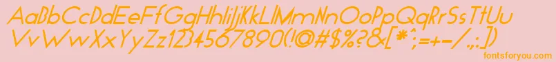 GeoItalic Font – Orange Fonts on Pink Background