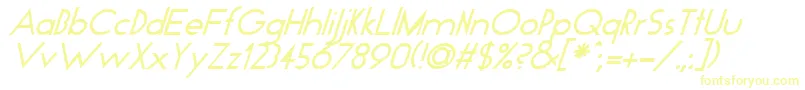 GeoItalic-fontti – keltaiset fontit