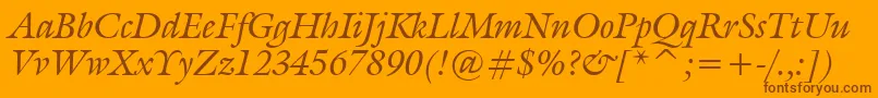 GalliardItalicBt Font – Brown Fonts on Orange Background
