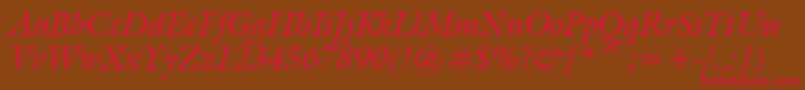 GalliardItalicBt Font – Red Fonts on Brown Background