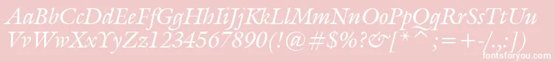 GalliardItalicBt Font – White Fonts on Pink Background