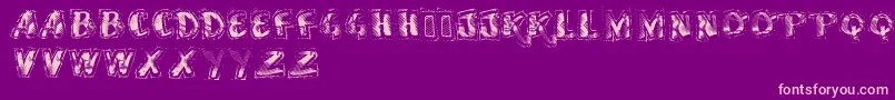 VtksScrubbed Font – Pink Fonts on Purple Background