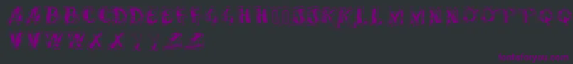 Czcionka VtksScrubbed – fioletowe czcionki na czarnym tle