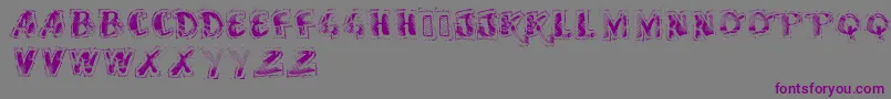 VtksScrubbed-Schriftart – Violette Schriften auf grauem Hintergrund