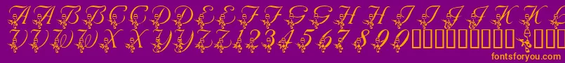 LmsAnniversaryDinner Font – Orange Fonts on Purple Background