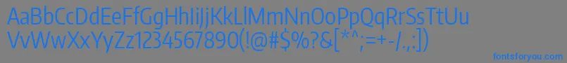 フォントEncodesanscompressedRegular – 灰色の背景に青い文字