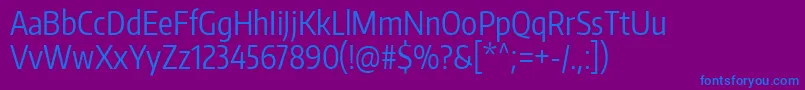 フォントEncodesanscompressedRegular – 紫色の背景に青い文字
