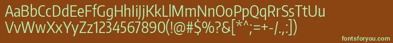 Шрифт EncodesanscompressedRegular – зелёные шрифты на коричневом фоне