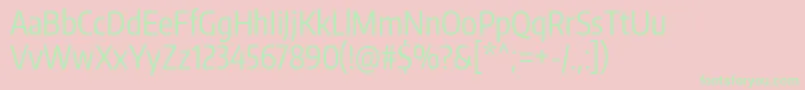 EncodesanscompressedRegular Font – Green Fonts on Pink Background