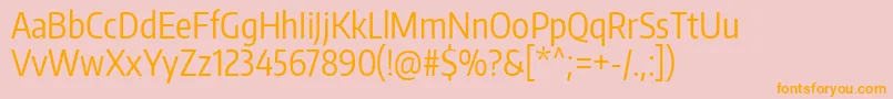 EncodesanscompressedRegular Font – Orange Fonts on Pink Background