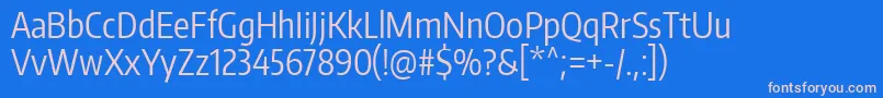 EncodesanscompressedRegular Font – Pink Fonts on Blue Background