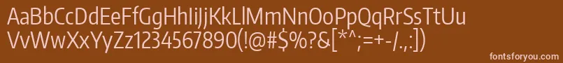 EncodesanscompressedRegular Font – Pink Fonts on Brown Background