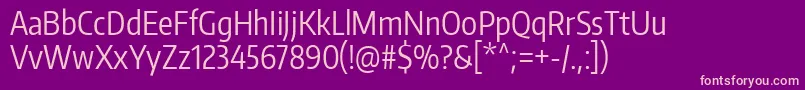 EncodesanscompressedRegular Font – Pink Fonts on Purple Background