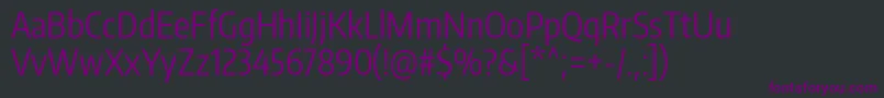 Fonte EncodesanscompressedRegular – fontes roxas em um fundo preto