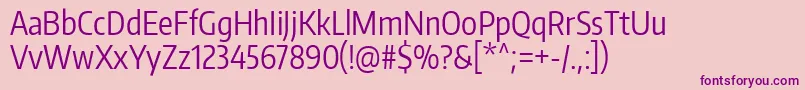 EncodesanscompressedRegular Font – Purple Fonts on Pink Background