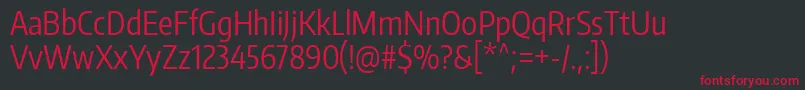 Шрифт EncodesanscompressedRegular – красные шрифты на чёрном фоне
