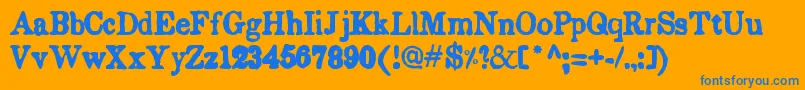 EndemicRoman Font – Blue Fonts on Orange Background