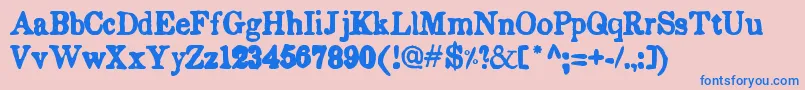 EndemicRoman Font – Blue Fonts on Pink Background