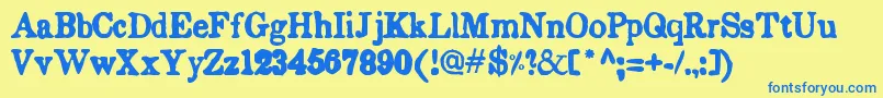 EndemicRoman Font – Blue Fonts on Yellow Background