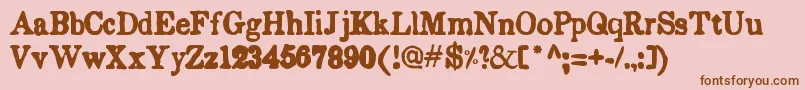 EndemicRoman Font – Brown Fonts on Pink Background