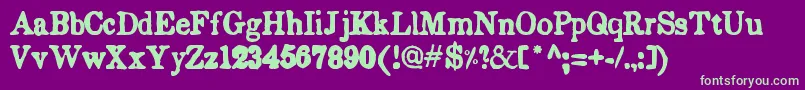 EndemicRoman Font – Green Fonts on Purple Background