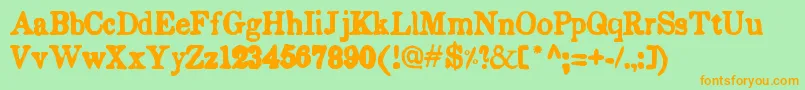 EndemicRoman Font – Orange Fonts on Green Background