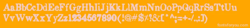 EndemicRoman Font – Pink Fonts on Orange Background