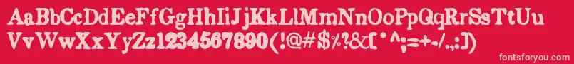 EndemicRoman Font – Pink Fonts on Red Background