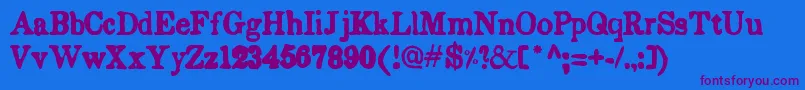 EndemicRoman Font – Purple Fonts on Blue Background
