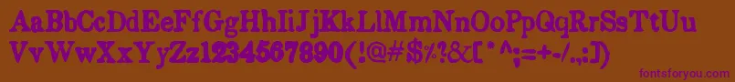 EndemicRoman Font – Purple Fonts on Brown Background
