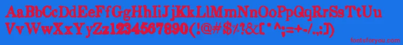 EndemicRoman Font – Red Fonts on Blue Background