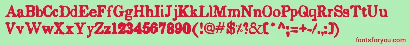 EndemicRoman Font – Red Fonts on Green Background