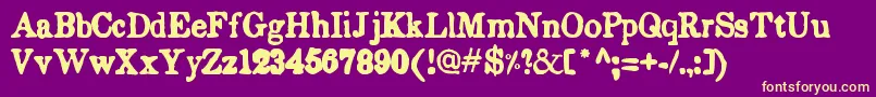 EndemicRoman Font – Yellow Fonts on Purple Background