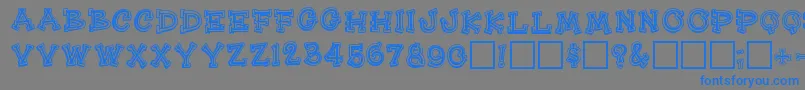 Heehawregular-Schriftart – Blaue Schriften auf grauem Hintergrund