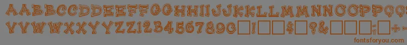 Heehawregular Font – Brown Fonts on Gray Background