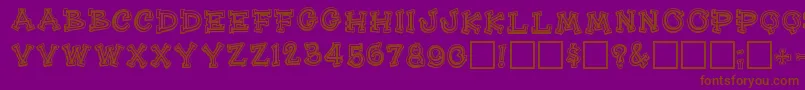 Heehawregular Font – Brown Fonts on Purple Background