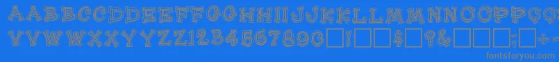 Heehawregular Font – Gray Fonts on Blue Background