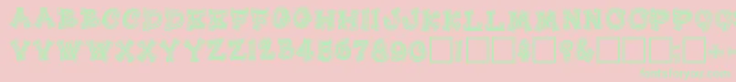 Heehawregular Font – Green Fonts on Pink Background