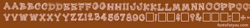 Heehawregular Font – Pink Fonts on Brown Background