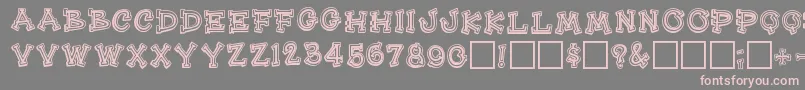 Heehawregular Font – Pink Fonts on Gray Background