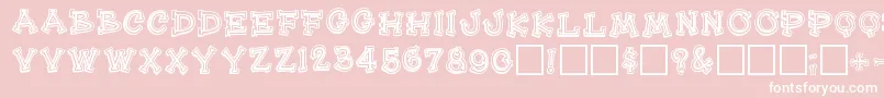 Heehawregular Font – White Fonts on Pink Background