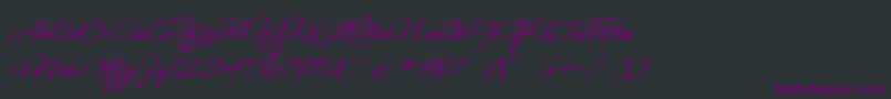 LhfSofiaScript-Schriftart – Violette Schriften auf schwarzem Hintergrund